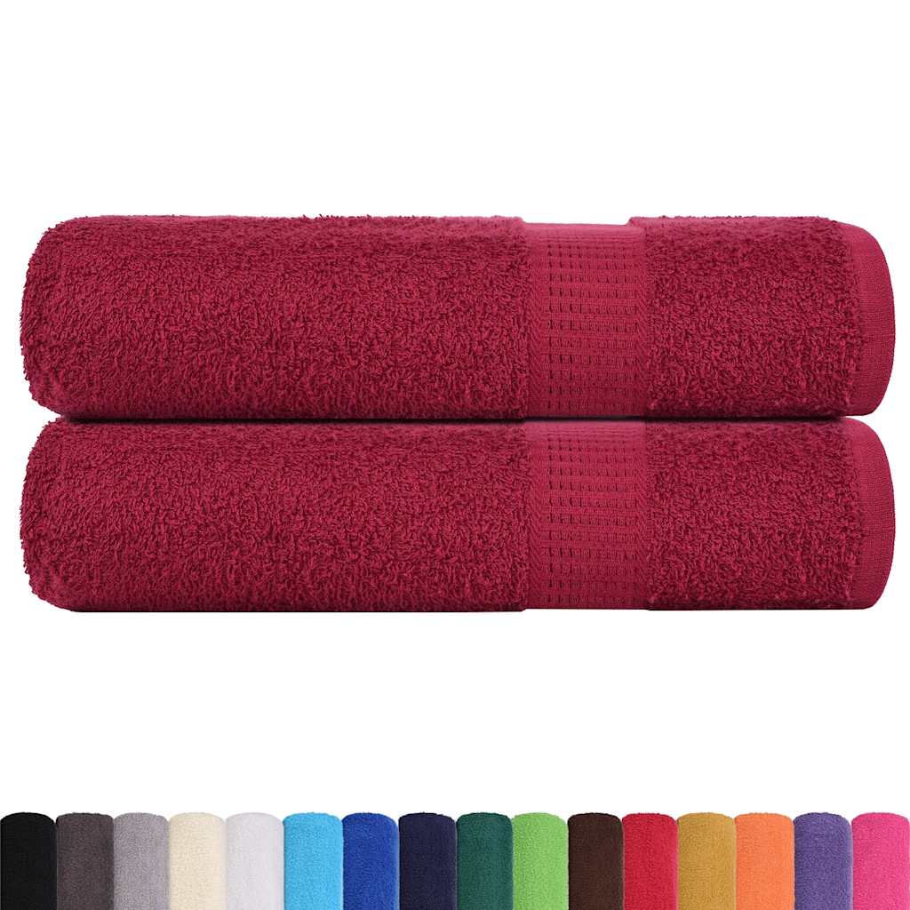 Ručnici za kupanje FROGN 2 kom bordo 100x150 cm 360 g/m²
