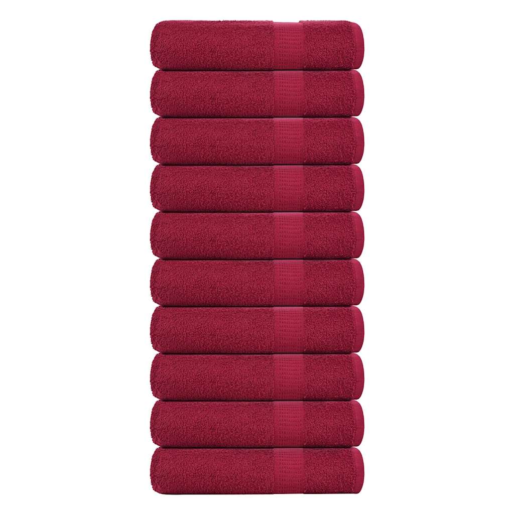Ručnici za kupanje FROGN 10 kom bordo 100x150 cm 360 g/m²