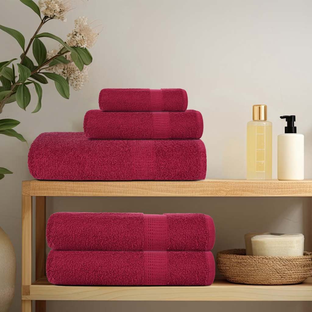 Ručnici za kupanje FROGN 10 kom bordo 100x150 cm 360 g/m²