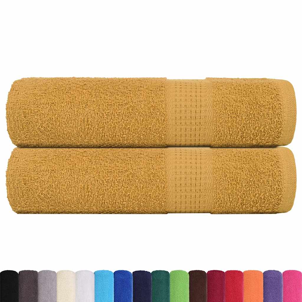 Ručnici za tuširanje FROGN 2 kom. zlatne boje 70x140 cm 360 g/m²