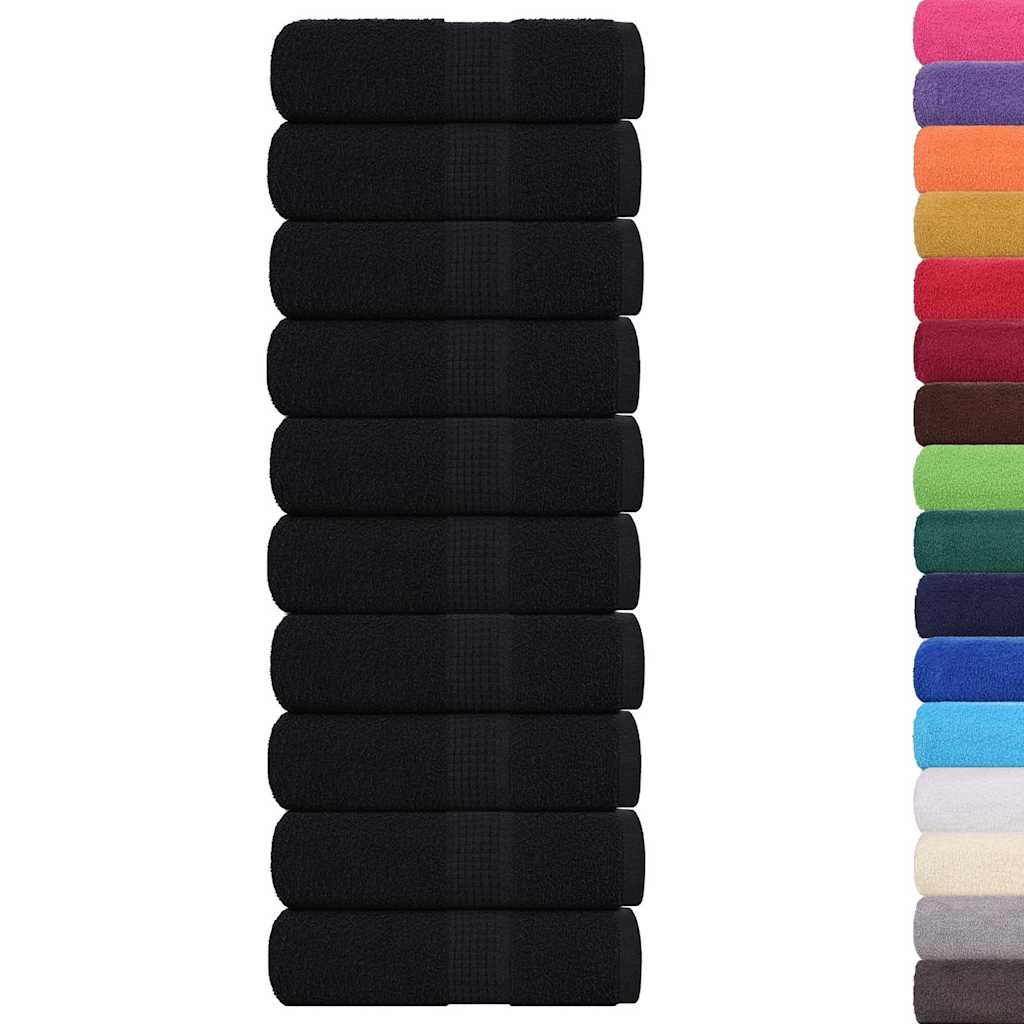 Ručnici za pranje FROGN 10 kom crne 30x30 cm 360 g/m²