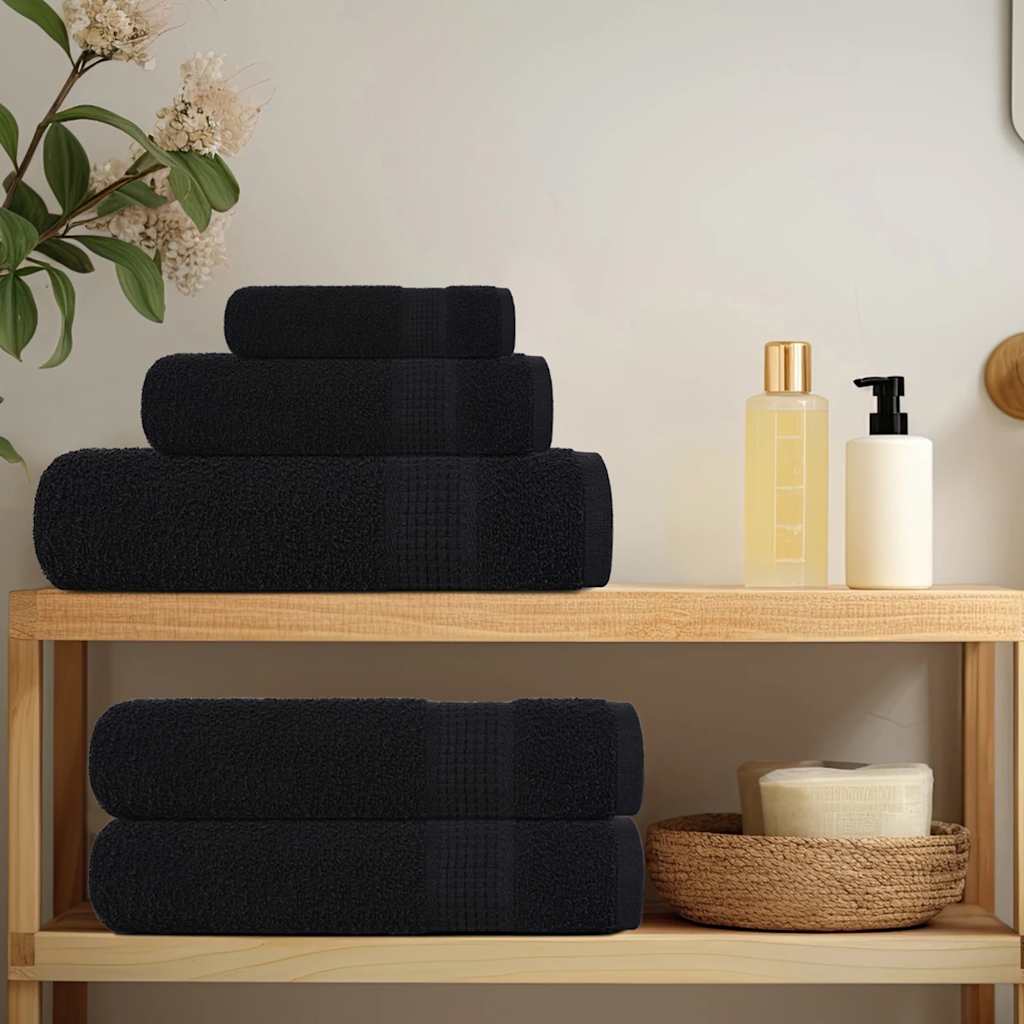 Ručnici za ruke FROGN 10 kom crni 50x100 cm 360 g/m²