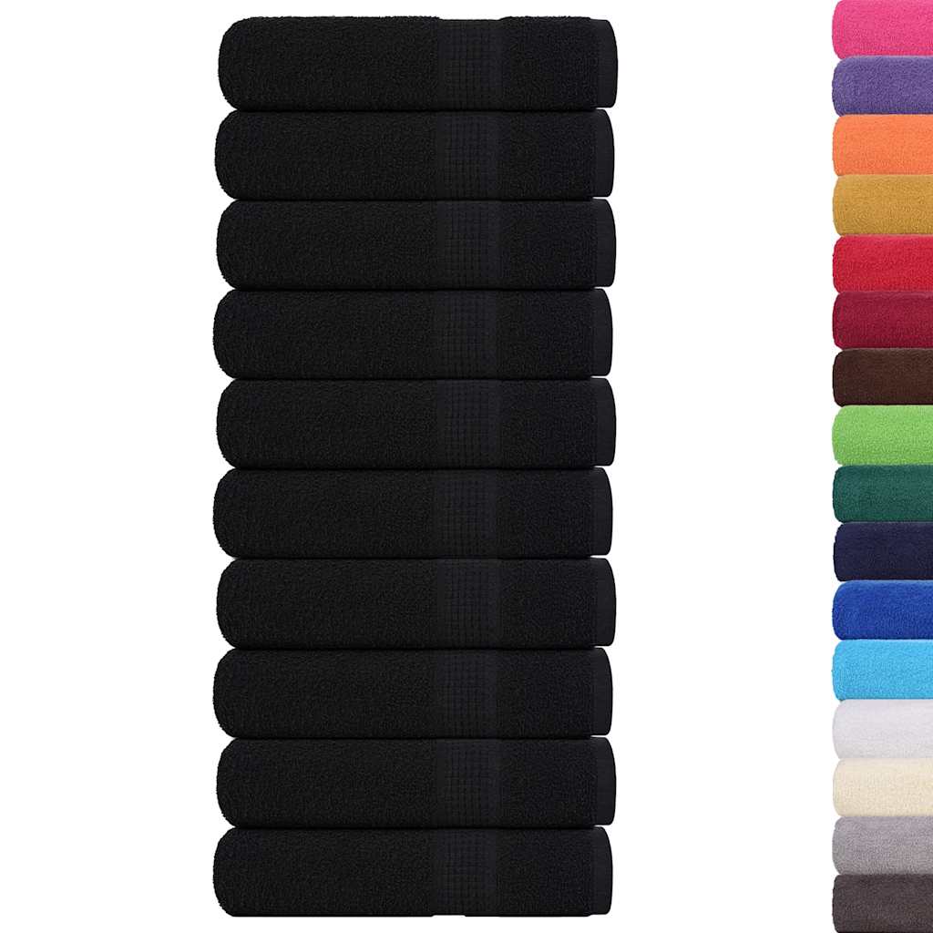 Ručnici za kupanje FROGN 10 kom crni 100x150 cm 360 g/m²