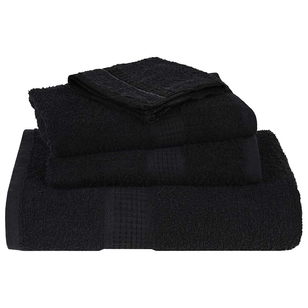 Ručnici za saunu FROGN 4 kom crne 80x200 cm 360 g/m²