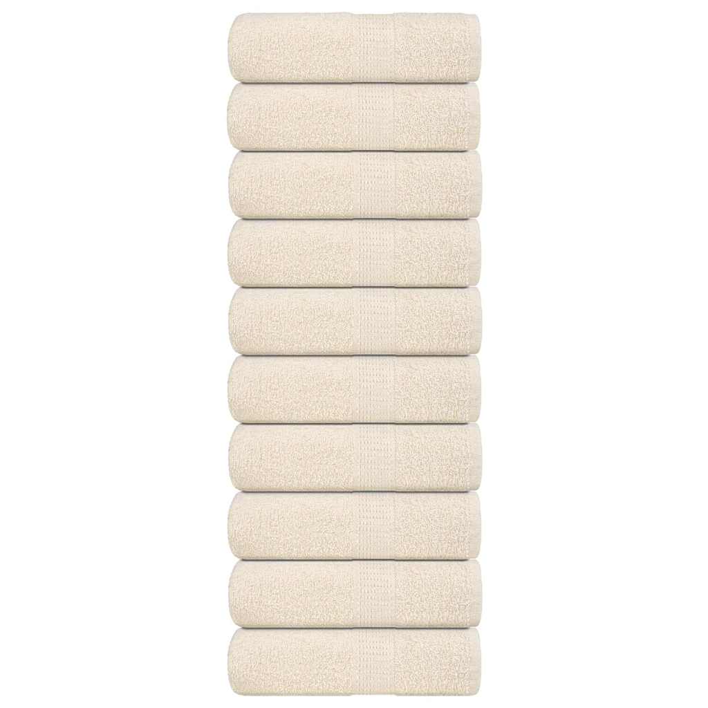 Ručnici za pranje FROGN 10 kom krem boje 30x30 cm 360 g/m²