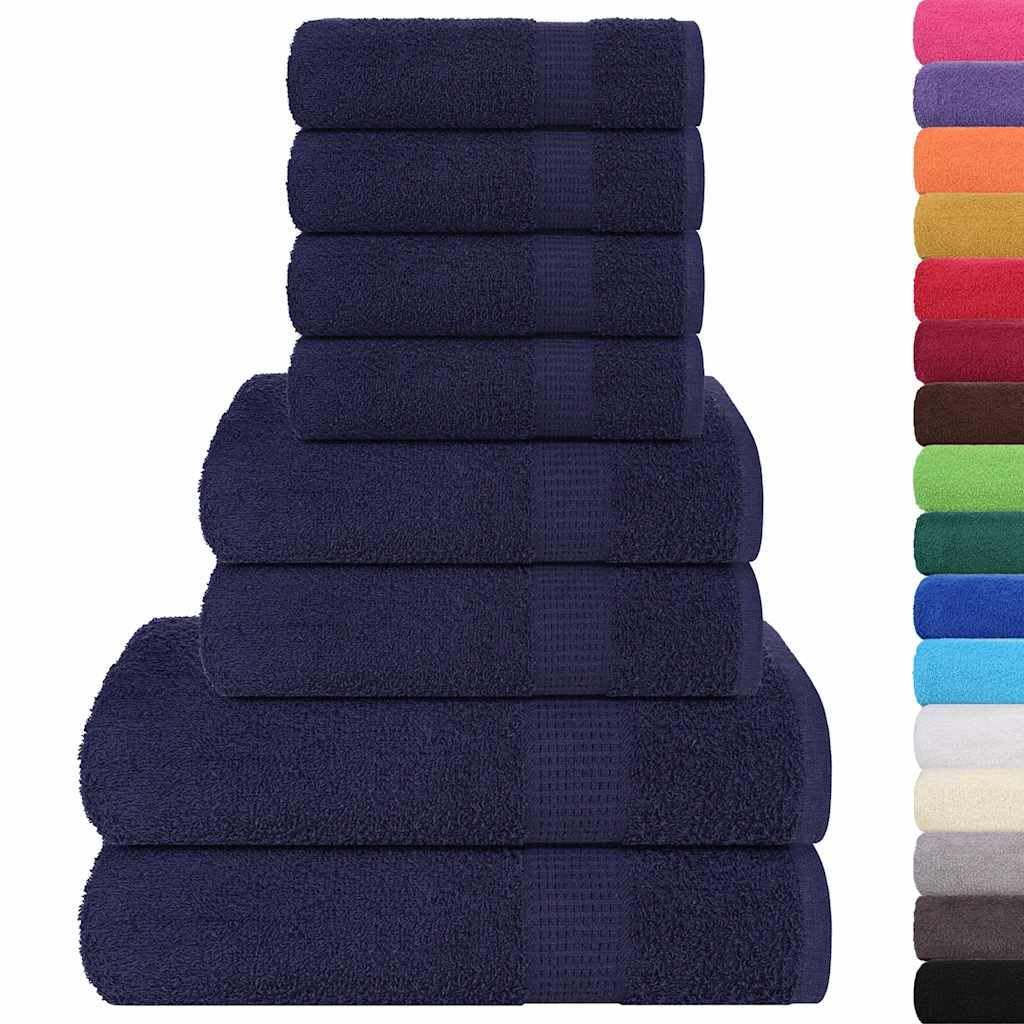 Set ručnika FROGN od 8 dijelova tamnoplave boje 360 g/m²