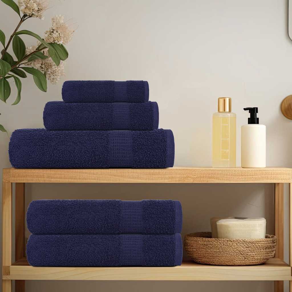 Set ručnika FROGN od 8 dijelova tamnoplave boje 360 g/m²