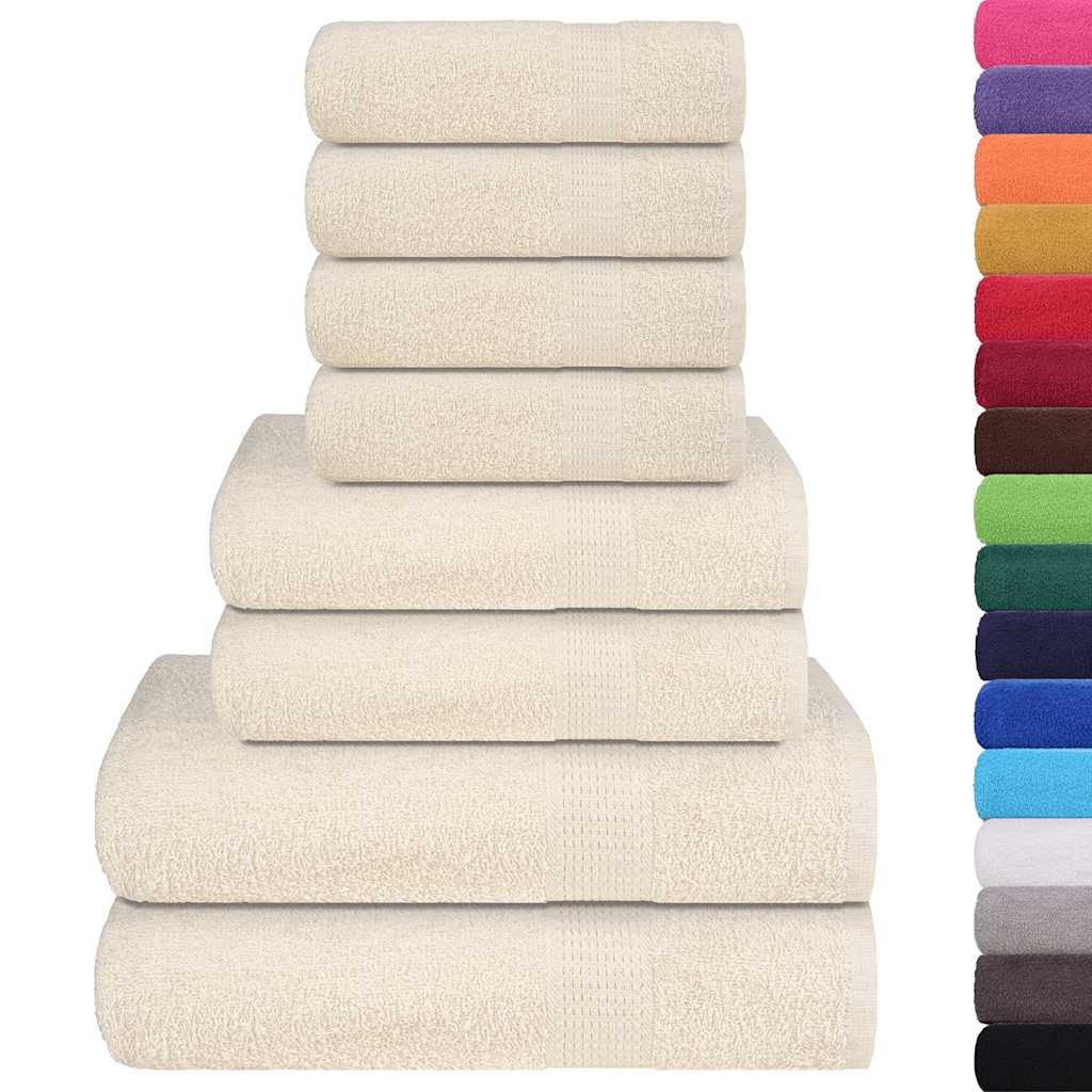 Set ručnika FROGN od 8 dijelova krem boje 360 g/m²