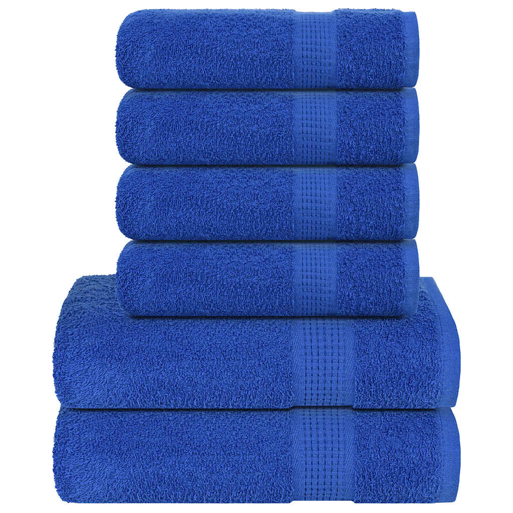 Set ručnika FROGN od 6 dijelova plavi 360 g/m²