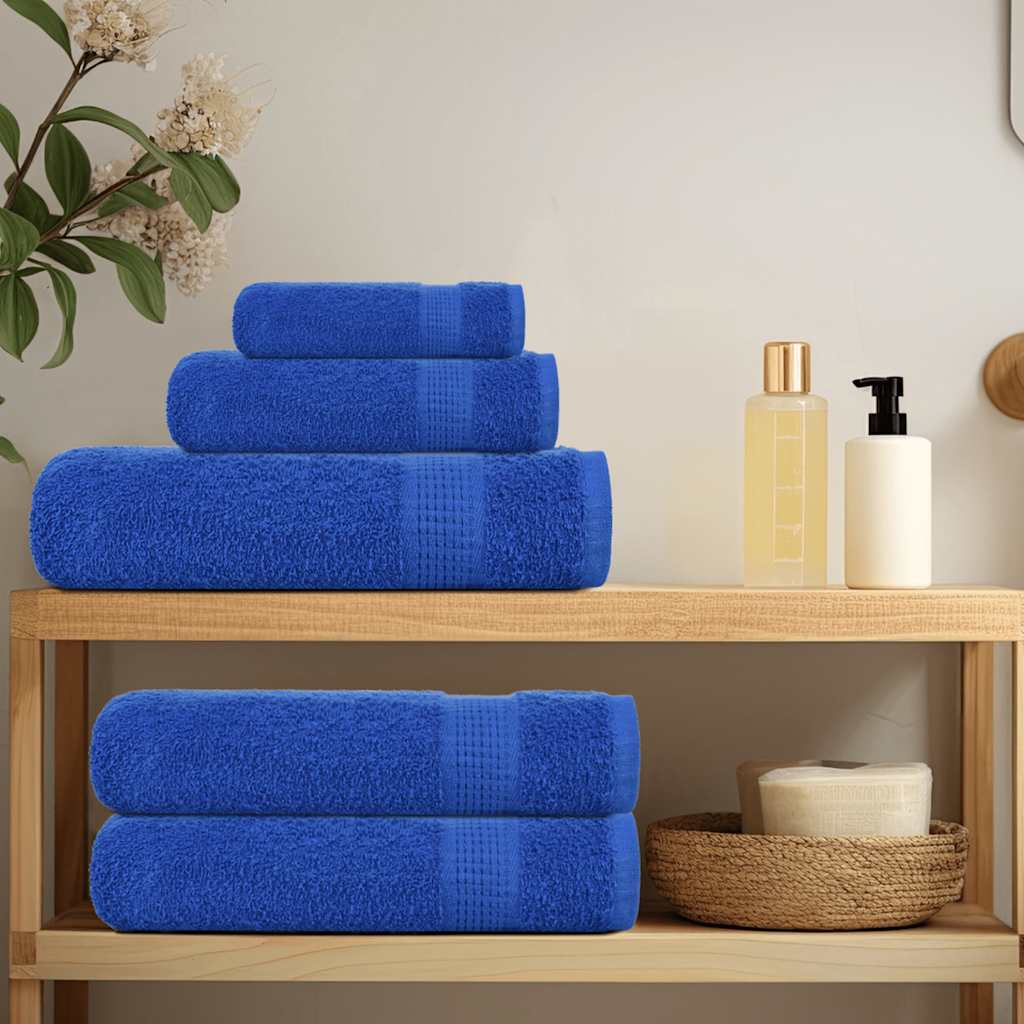 Set ručnika FROGN od 6 dijelova plavi 360 g/m²
