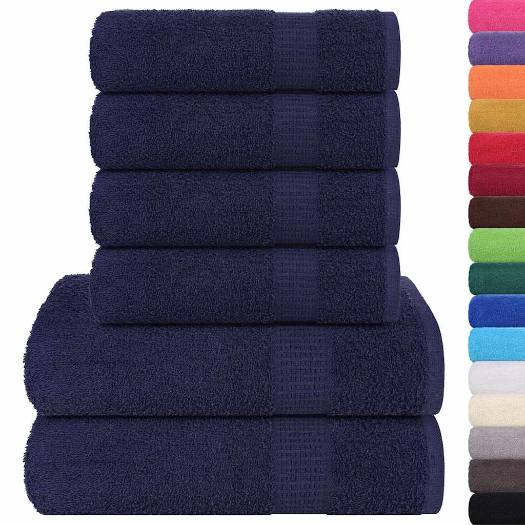 Set ručnika FROGN od 6 dijelova tamnoplave boje 360 g/m²