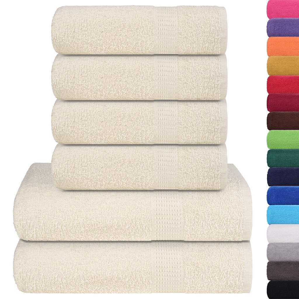 Set ručnika FROGN od 6 dijelova krem boje 360 g/m²