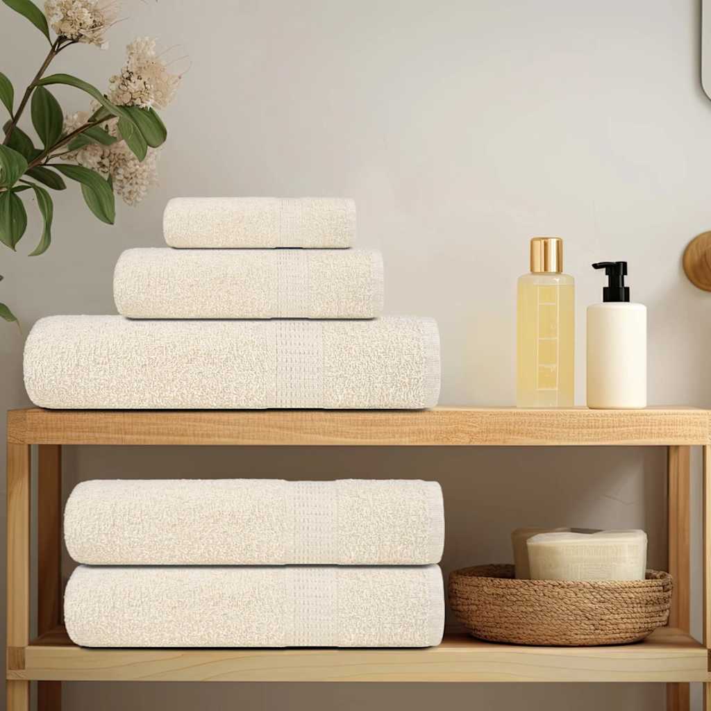 Set ručnika FROGN od 6 dijelova krem boje 360 g/m²