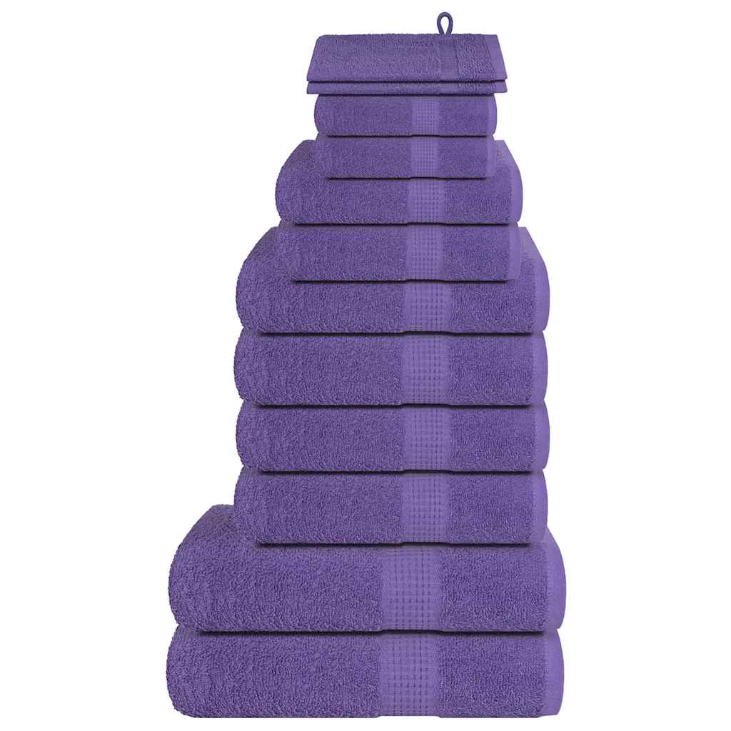 Set ručnika FROGN od 12 dijelova ljubičasti 360 g/m²