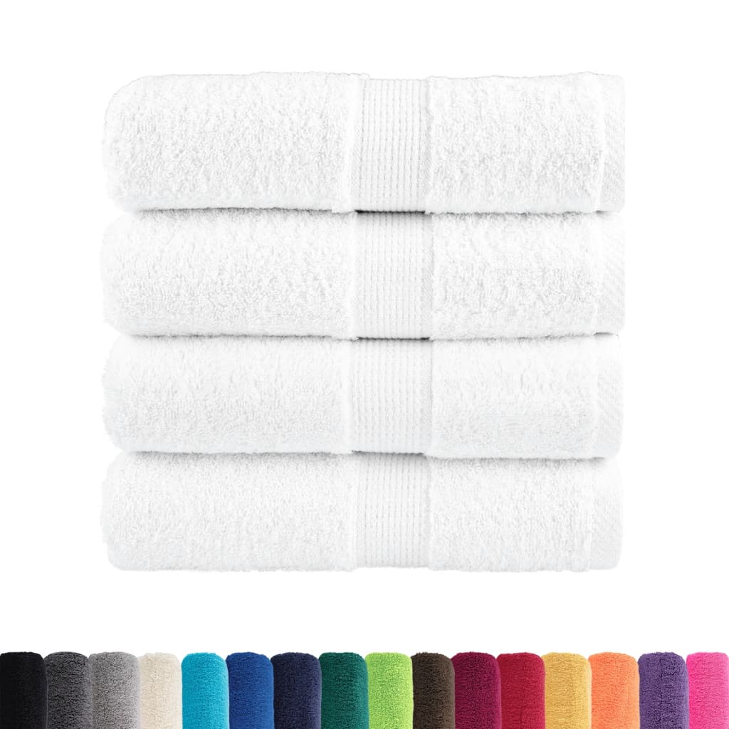 Premium ručnici za pranje SOLUND 4 kom. Bijeli 30x30 cm 600 g/m²