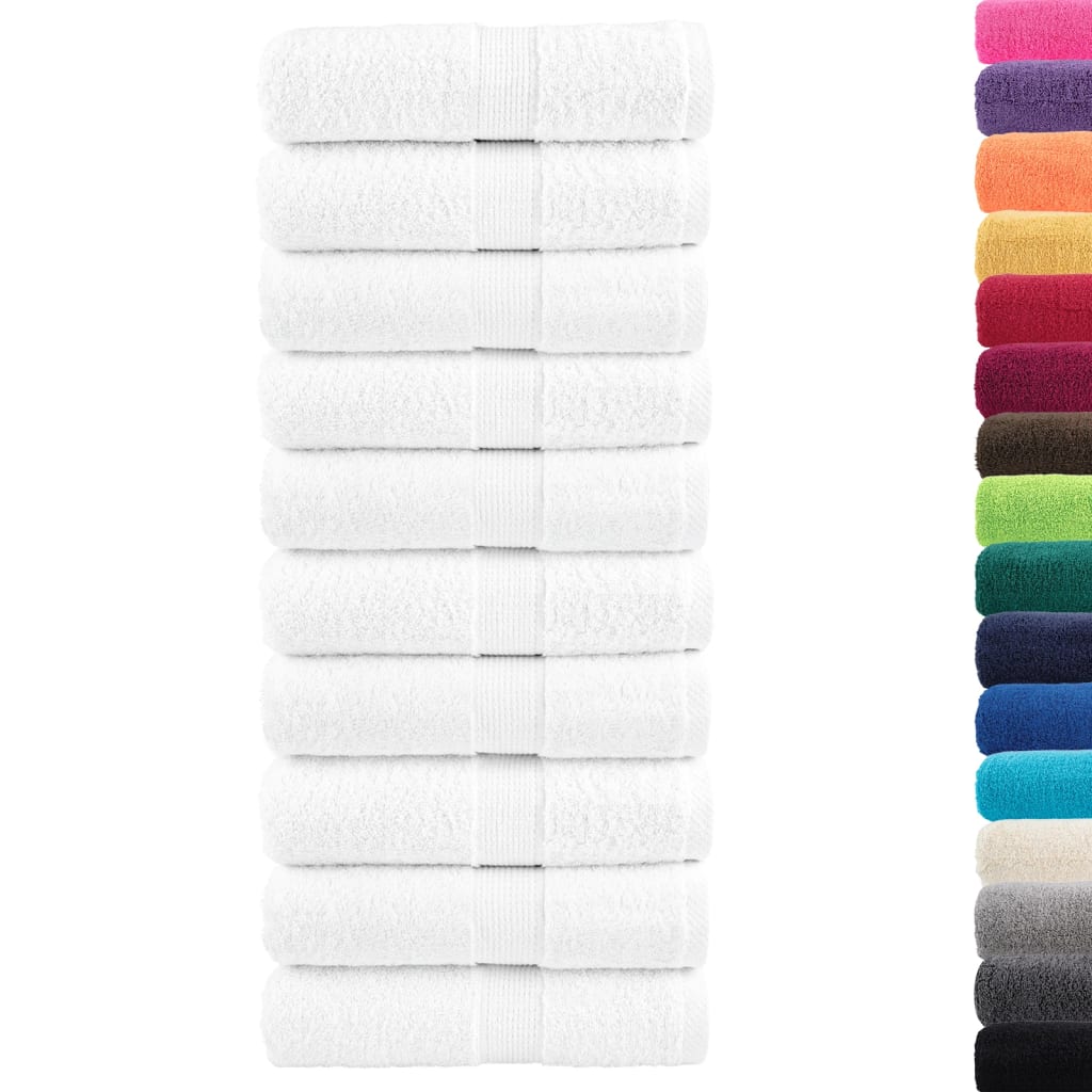 Premium ručnici za pranje SOLUND 10 kom Bijeli 30x30 cm 600 g/m²