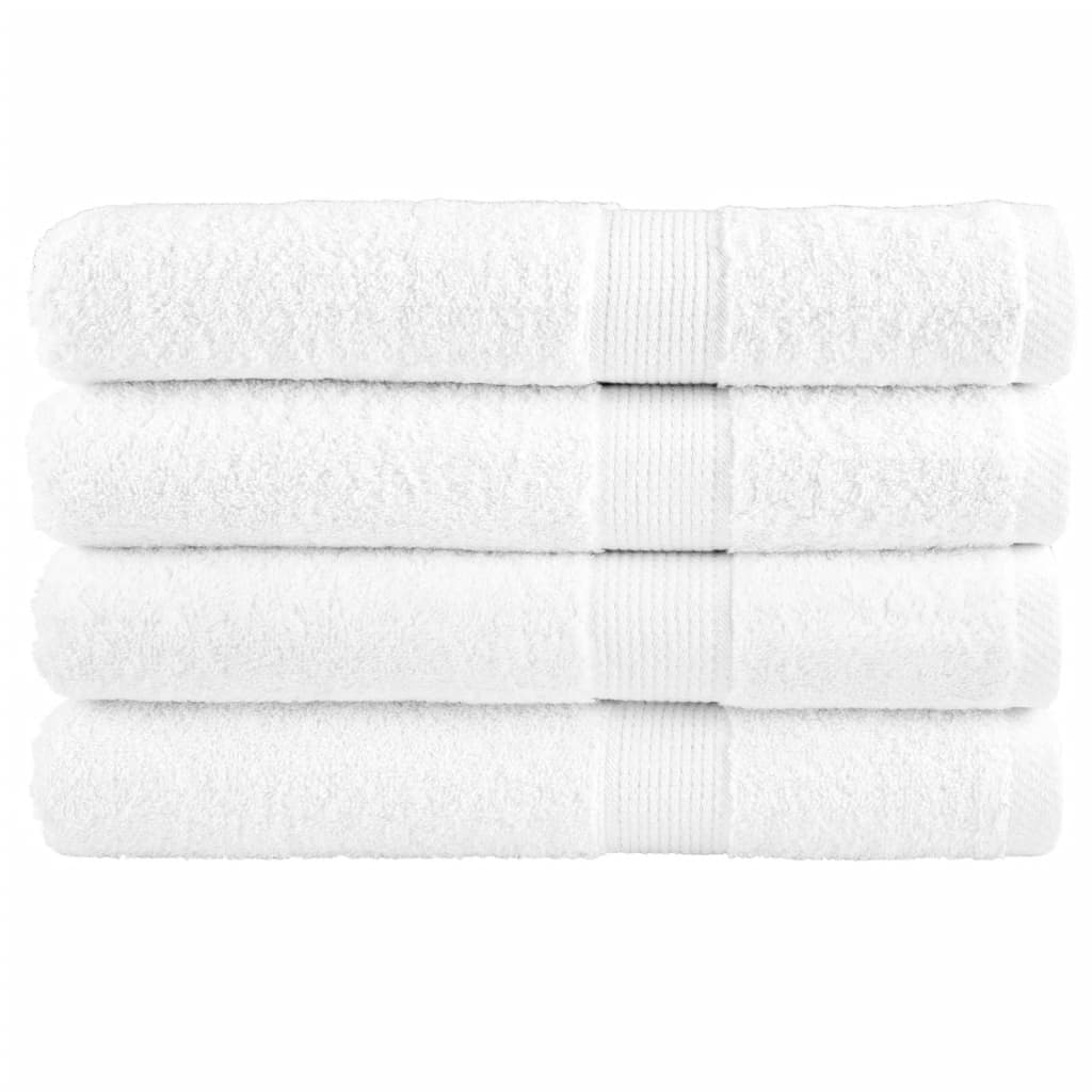 Ručnici za saunu SOLUND 4 kom bijeli 80 x 200 cm 600 gsm