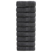 Premium ručnici za pranje SOLUND 10 kom antracit 30x30 cm 600 g/m²