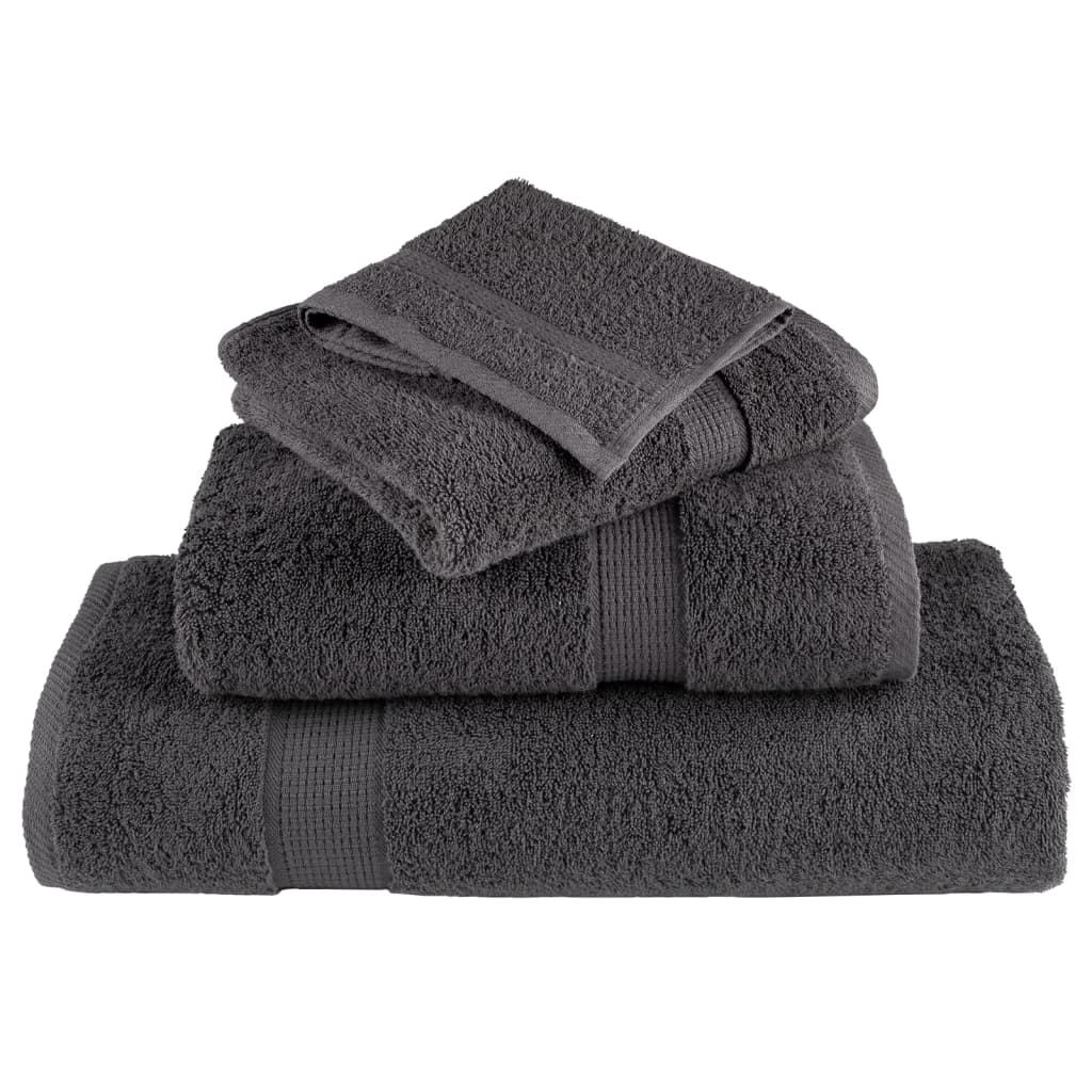 Premium ručnici za pranje SOLUND 50 kom antracit 30x30 cm 600 g/m²