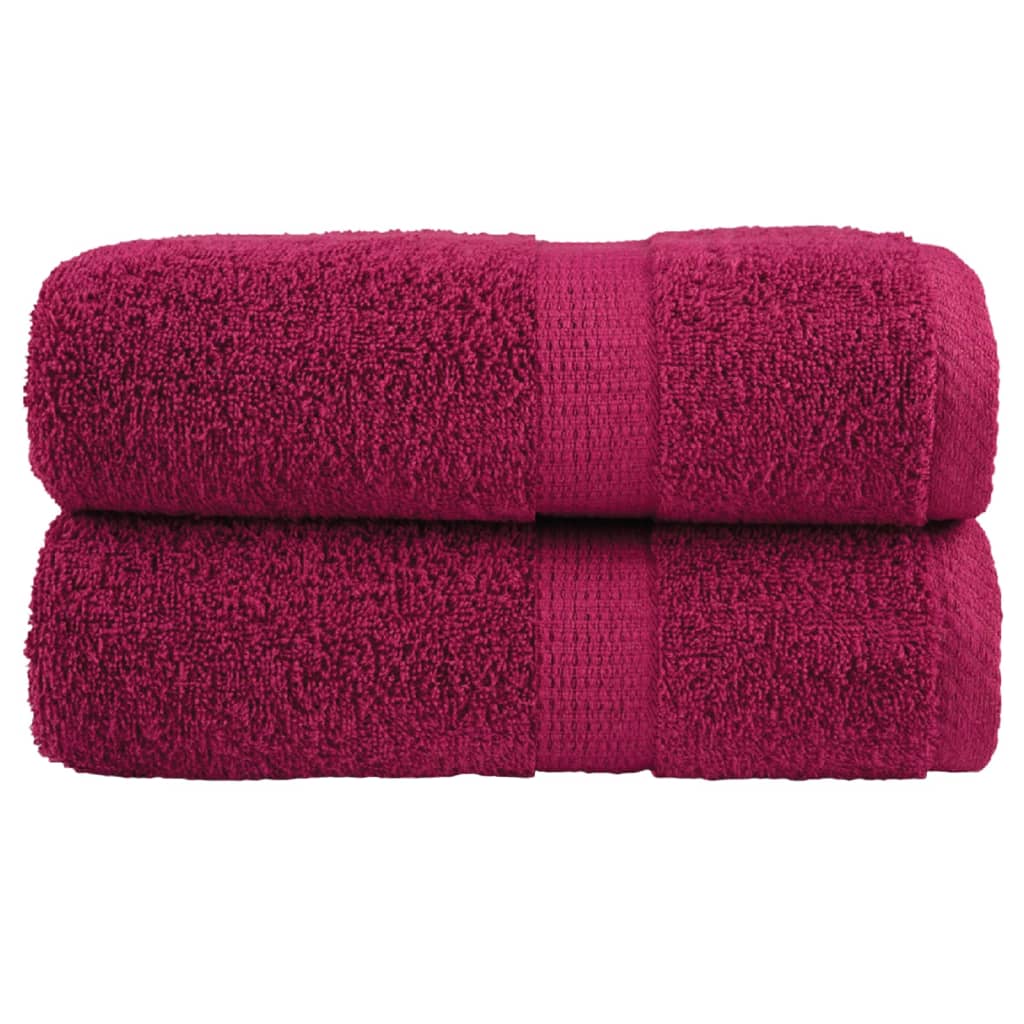 Premium ručnici za goste SOLUND 2 kom. bordo 30x50 cm 600 g/m²