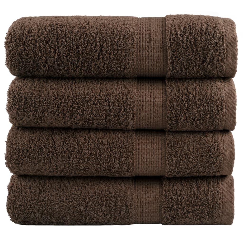 Premium ručnici za ruke SOLUND 4 kom. smeđi 50x100 cm 600 g/m²