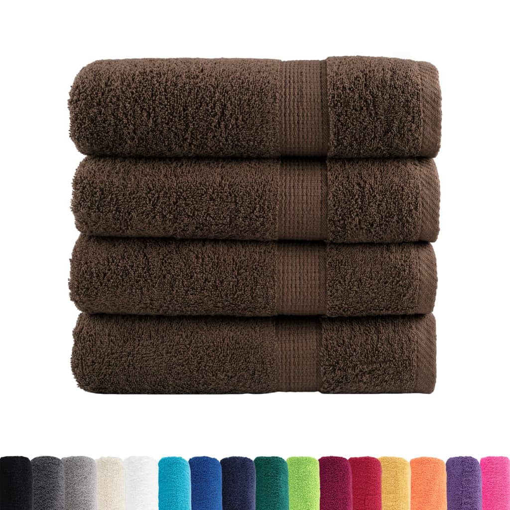 Premium ručnici za ruke SOLUND 4 kom. smeđi 50x100 cm 600 g/m²