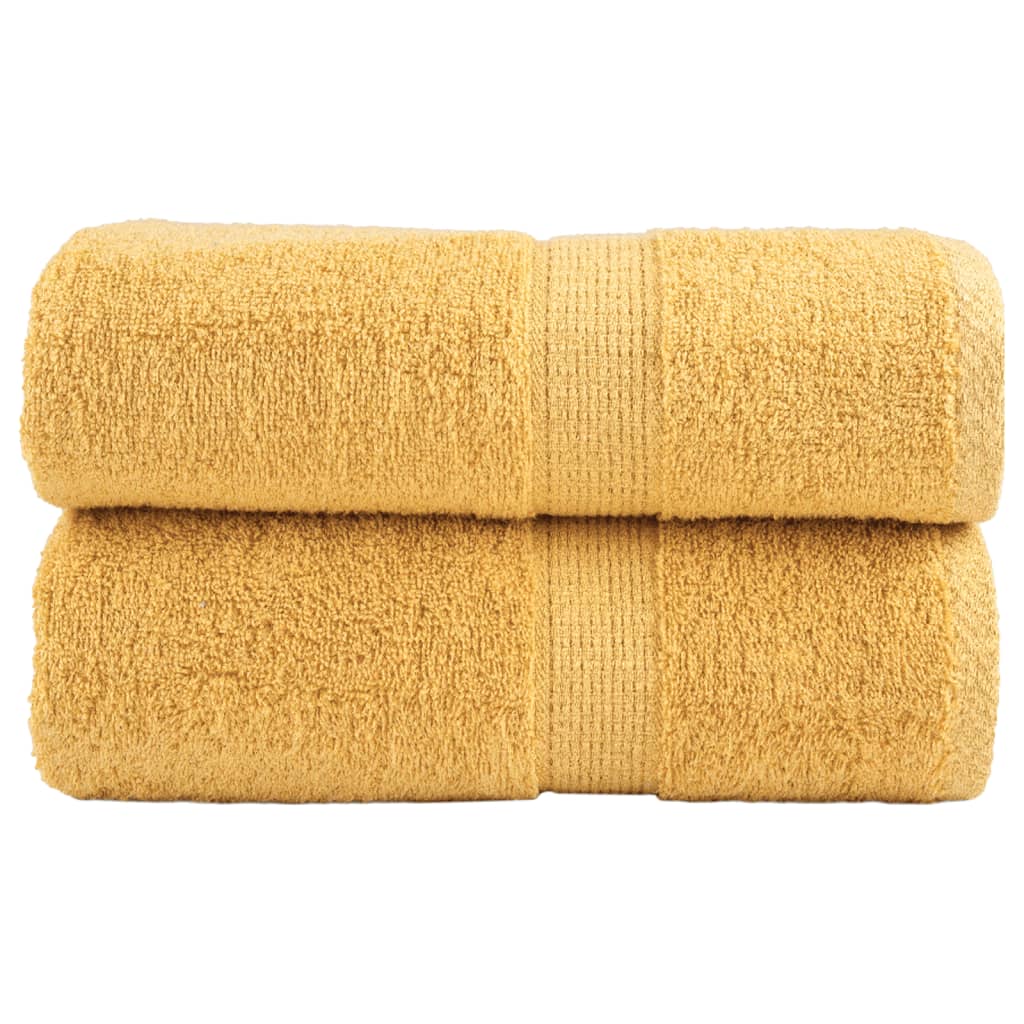 Premium ručnici za pranje SOLUND 2 kom. zlatne boje 30x30 cm 600 g/m²