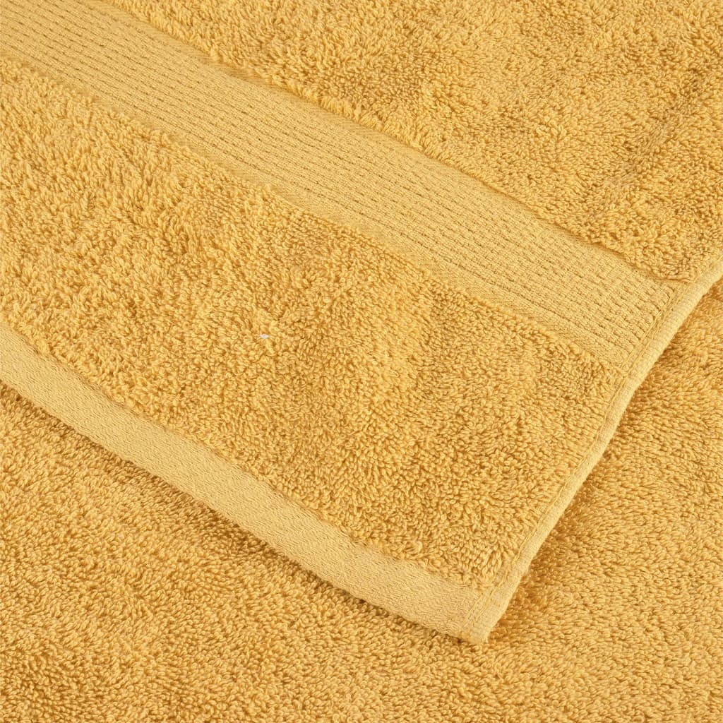 Ručnici za saunu SOLUND 10 kom zlatni 80 x 200 cm 600 gsm