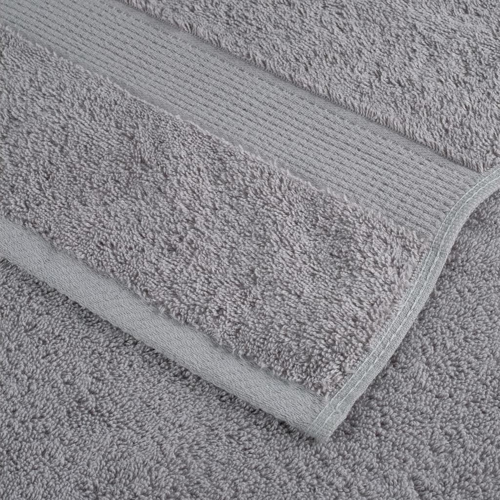 Ručnici za kupanje SOLUND 10 kom sivi 100x150 cm 600 gsm