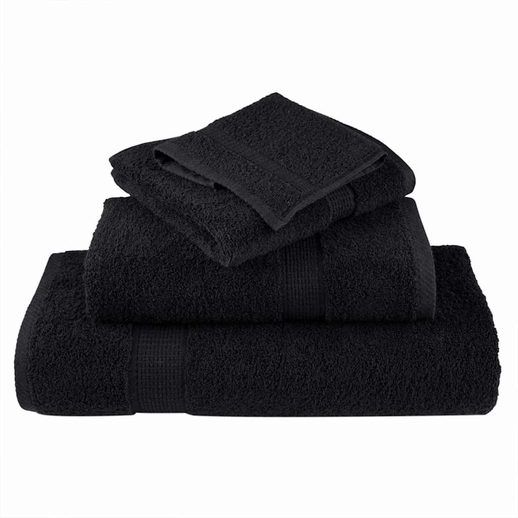 Ručnik za Goste SOLUND 2 pcs Crna 15 x 21 cm 550 gsm
