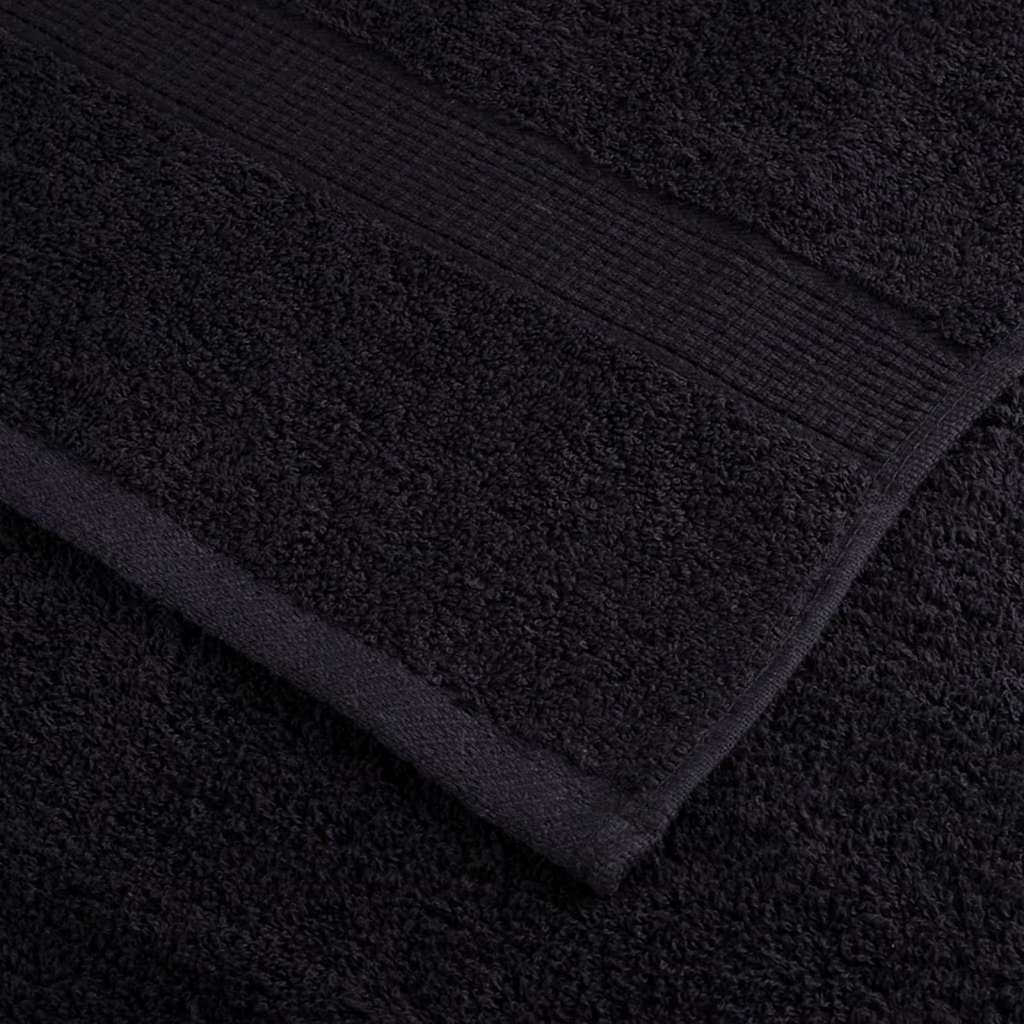 Ručnik za Goste SOLUND 10 pcs Crna 15 x 21 cm 550 gsm