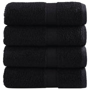 Premium ručnici za pranje SOLUND 4 kom. crni 30x30 cm 600 g/m²