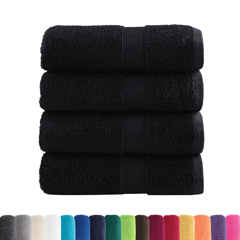Premium ručnici za pranje SOLUND 4 kom. crni 30x30 cm 600 g/m²