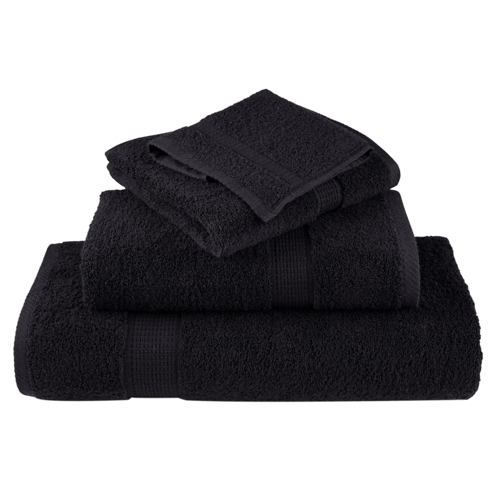 Premium ručnici za pranje SOLUND 10 kom. crni 30x30 cm 600 g/m²