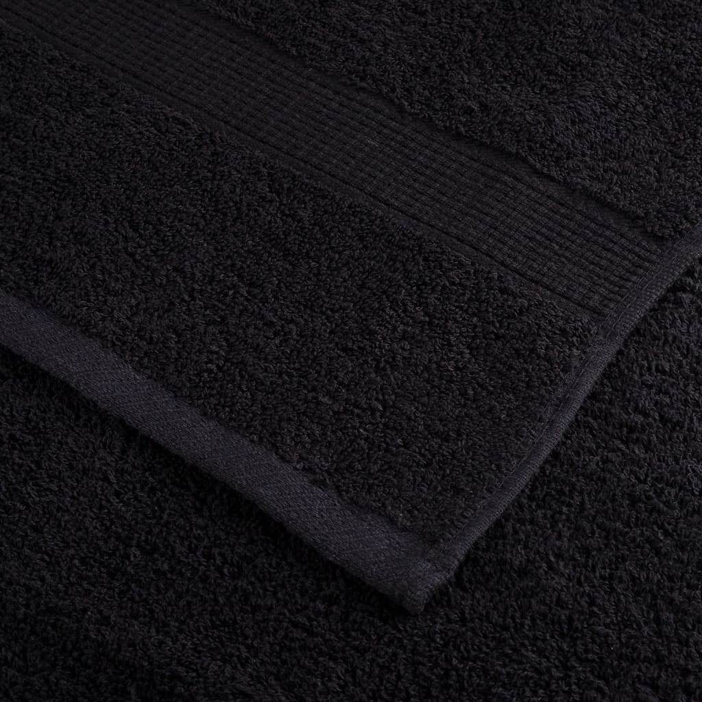 Ručnici za ruke SOLUND 10 kom crni 50x100 cm 600 gsm