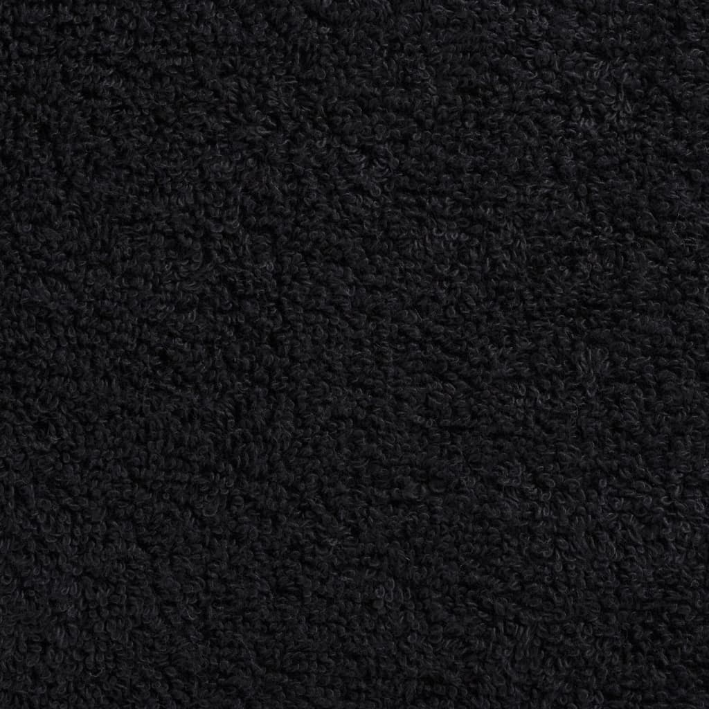 Ručnici SOLUND 10 kom crni 100 x 200 cm 600 gsm