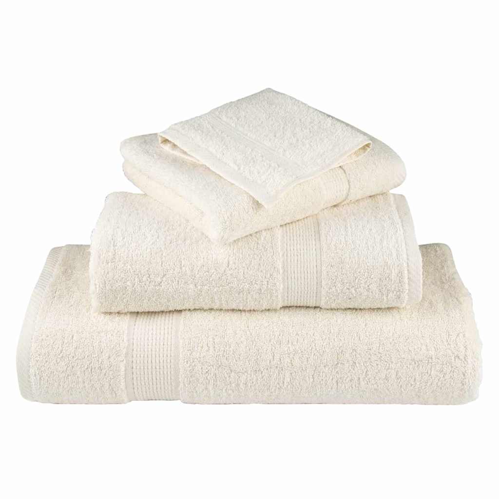 Ručnik za Goste SOLUND 4 pcs Krema 15 x 21 cm 550 gsm