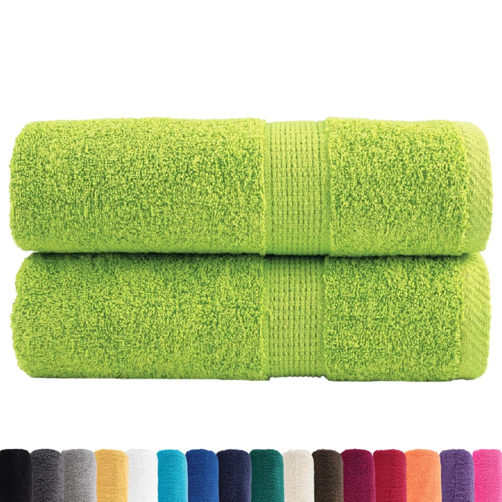 Premium ručnici za pranje SOLUND 2 kom. zelene boje jabuke 30x30 cm 600 g/m²