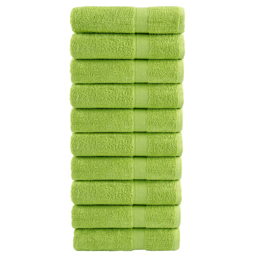Ručnici za ruke SOLUND 10 kom zeleni 50 x 100 cm 600 gsm