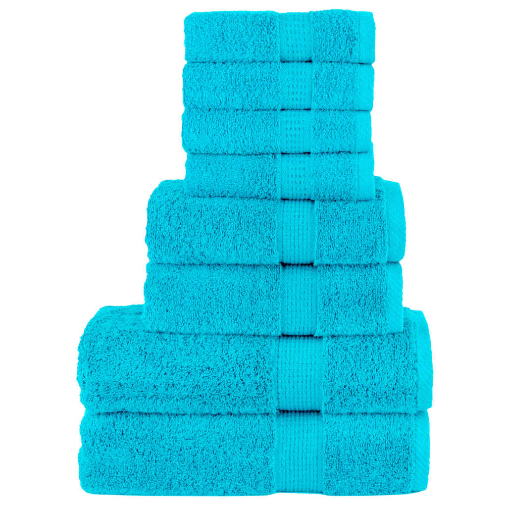 8-dijelni vrhunski set ručnika SOLUND tirkizni 600 gsm