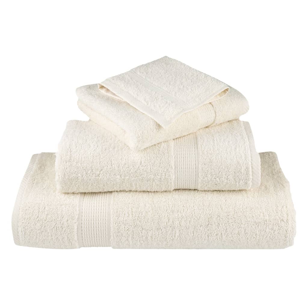 8-dijelni vrhunski set ručnika SOLUND krem 600 gsm