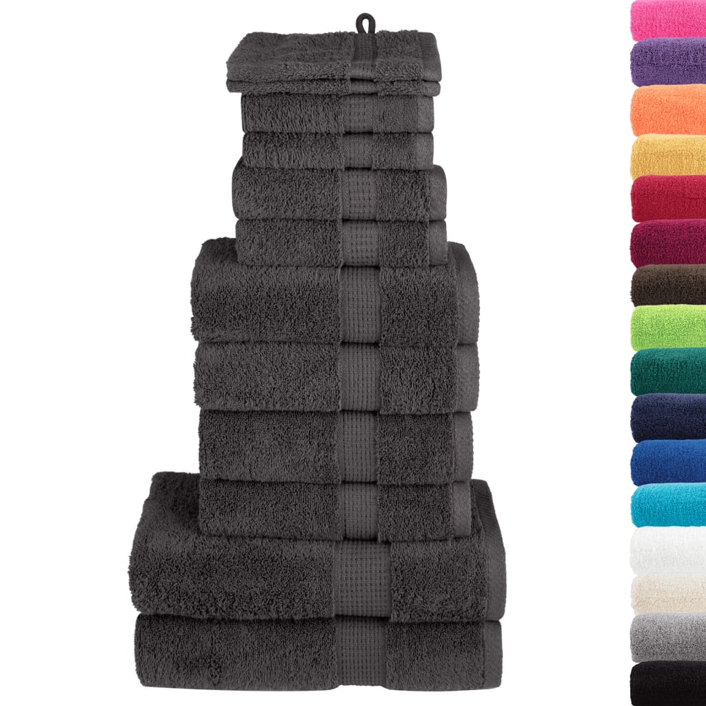12-dijelni vrhunski set ručnika SOLUND antracit 600 gsm