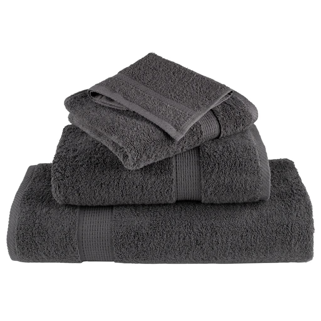 12-dijelni vrhunski set ručnika SOLUND antracit 600 gsm