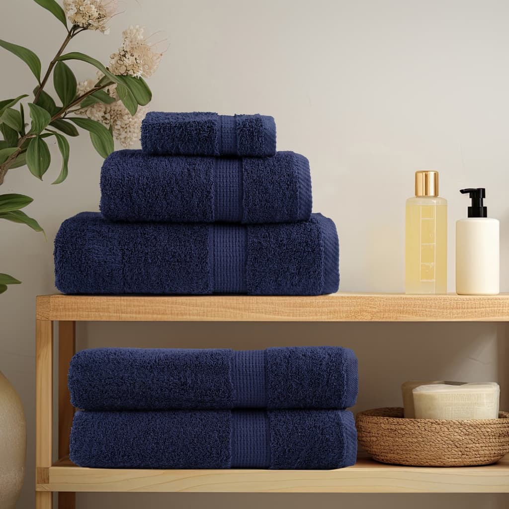 12-dijelni vrhunski set ručnika SOLUND modri 600 gsm