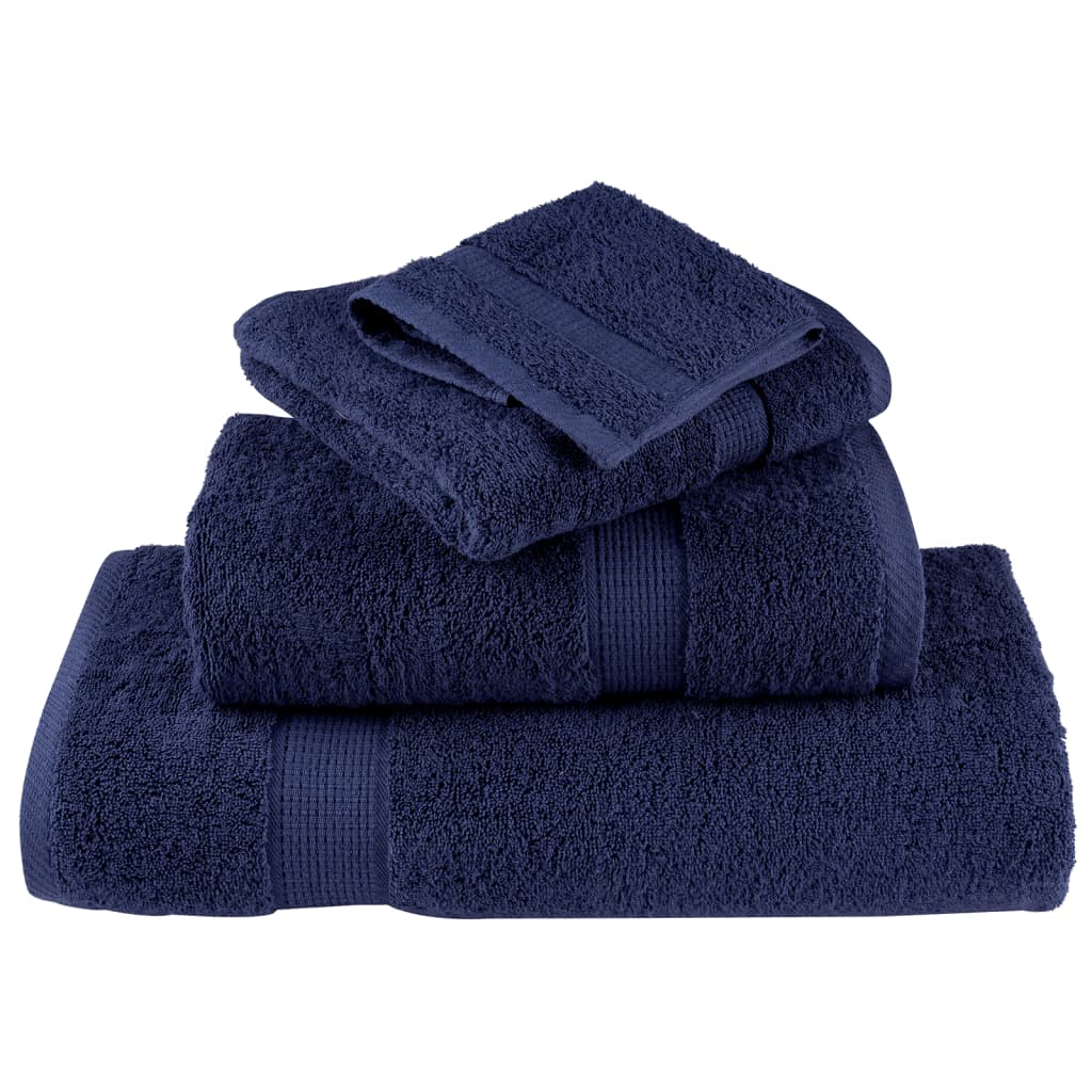 12-dijelni vrhunski set ručnika SOLUND modri 600 gsm