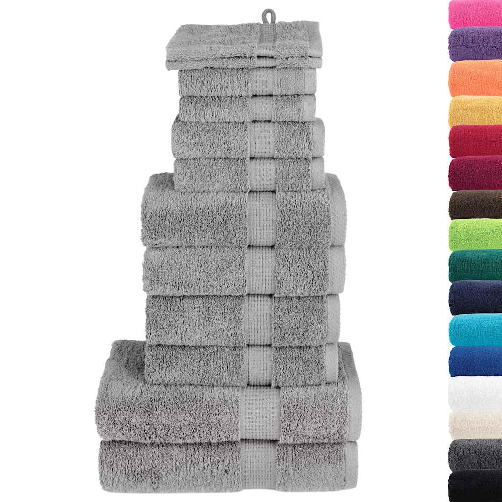 12-dijelni vrhunski set ručnika SOLUND sivi 600 gsm