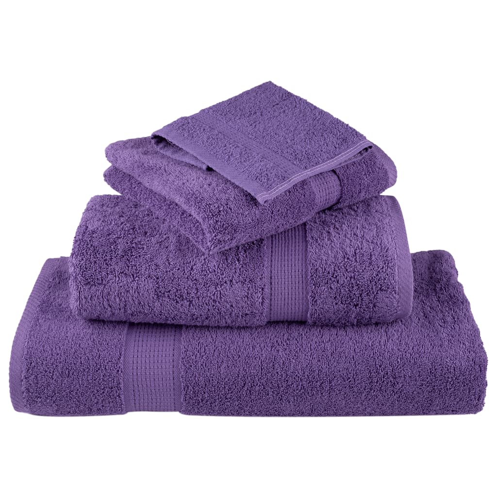 12-dijelni vrhunski set ručnika SOLUND ljubičasti 600 gsm