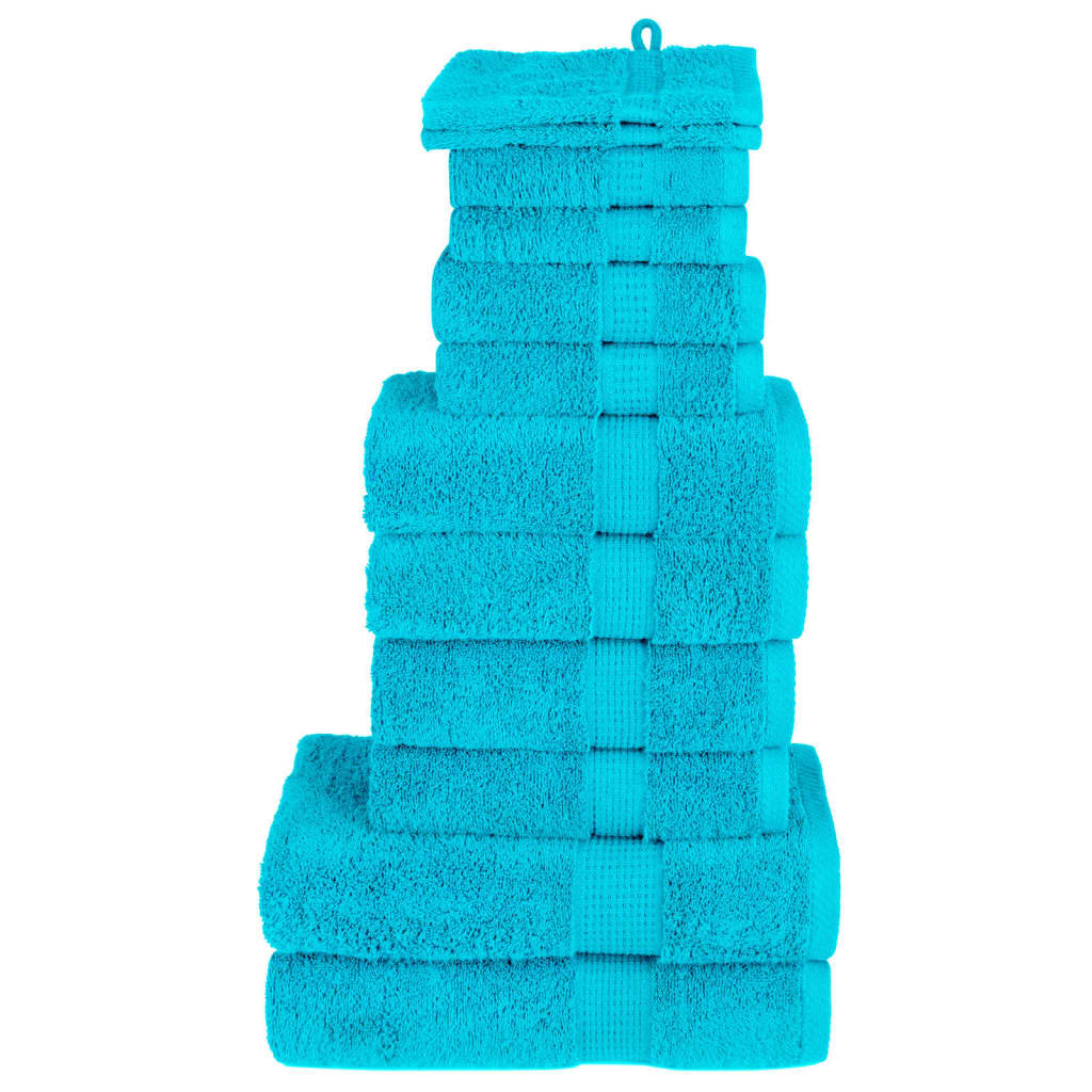 12-dijelni vrhunski set ručnika SOLUND tirkizni 600 gsm