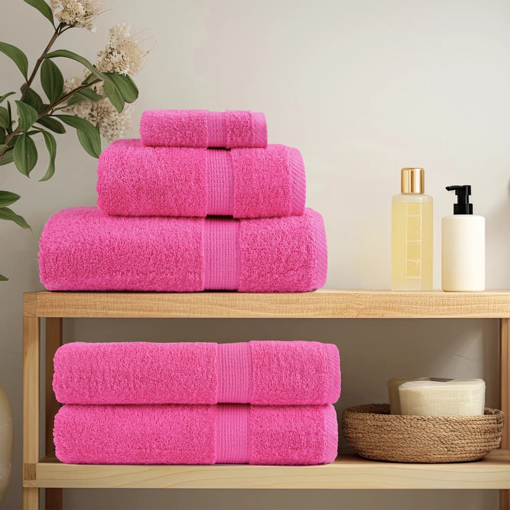 12-dijelni vrhunski set ručnika SOLUND ružičasti 600 gsm
