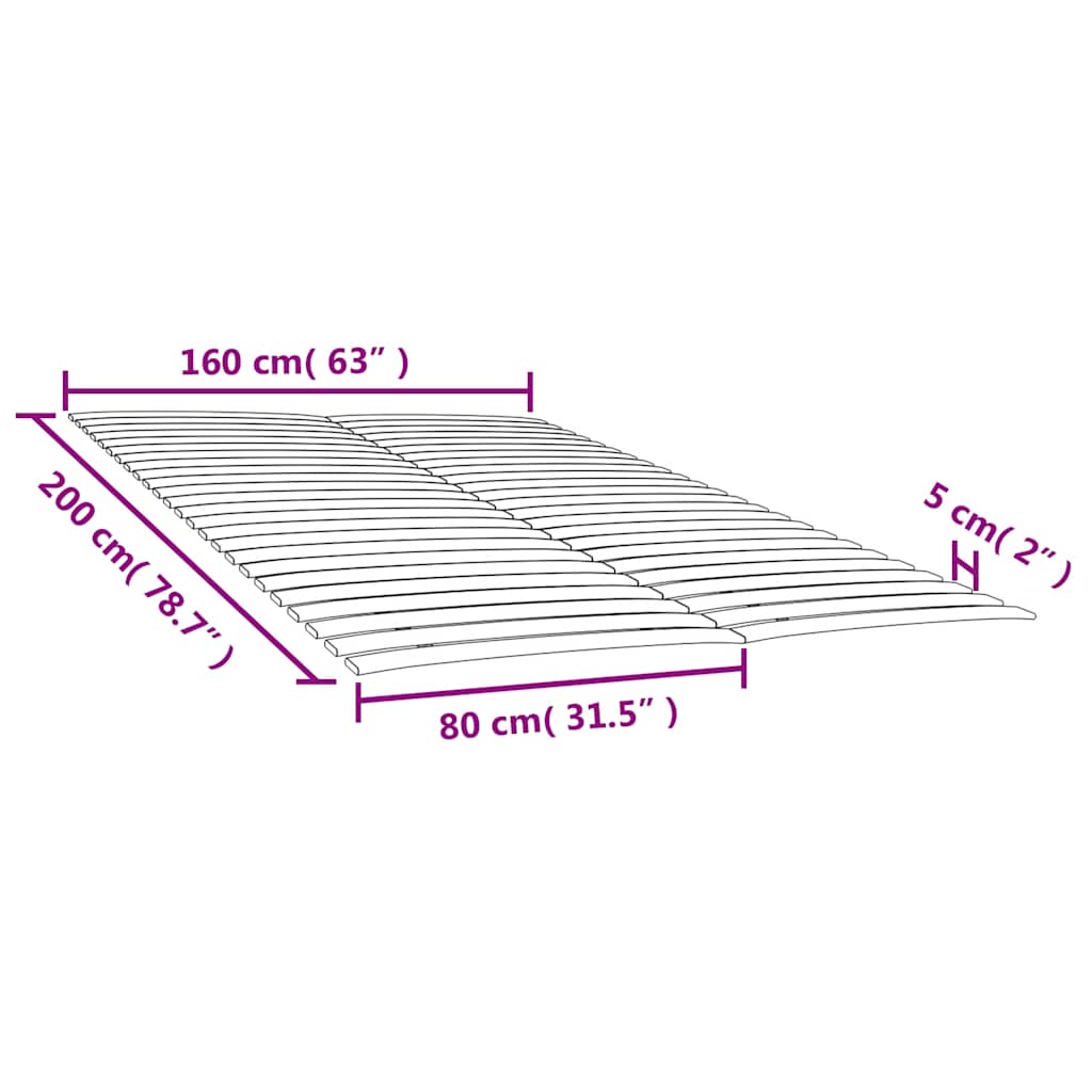 Zamjenske letvice za krevet s 48 letvica 2 kom 80x200 cm